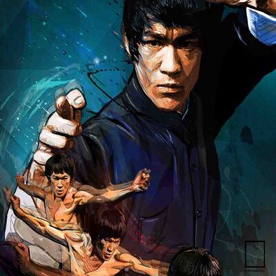 تابلو نقاشی بروس لی Bruce Lee مدل N-221200