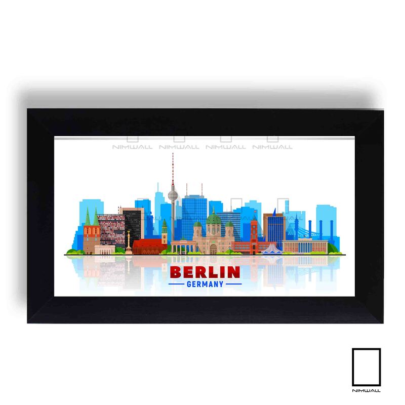 تابلو نقاشی خطی شهر برلین المان مدل N-31217