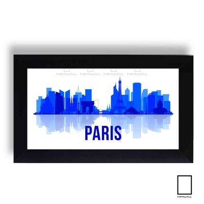 تابلو نقاشی خطی شهر پاریس فرانسه مدل N-31223