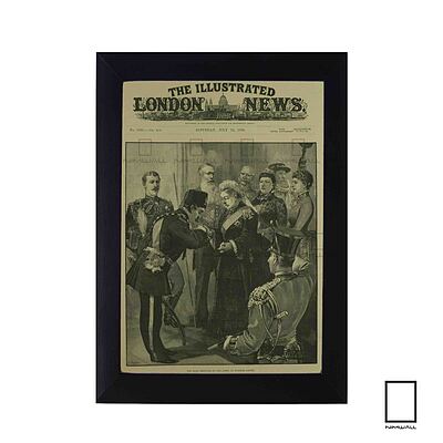 تابلو نقاشی دیدار ناصرالدین شاه قاجار با ملکه ویکتوریا بریتانیا در سال 1889  مدل N-25637