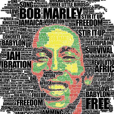 تابلو نقاشی باب مارلی Bob Marley مدل N-55443
