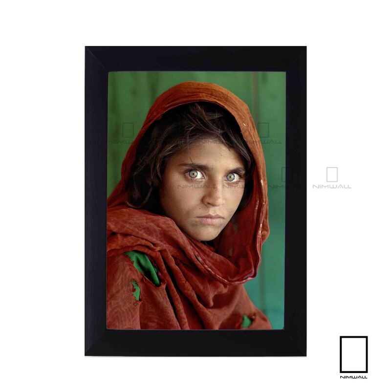 تابلو عکس دختر افغان اثر استیو مک‌کری ( نشنال جئوگرافیک )مدل N-25752