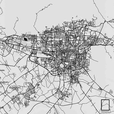 تابلو نقشه شهر تهران مدل N-61001
