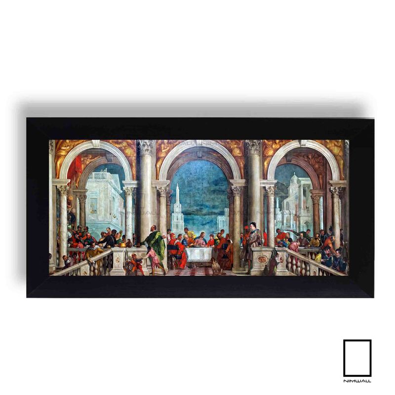 تابلو نقاشی عید در خانه لوی اثر پائولو ورونزی 1573 مدل N-99901